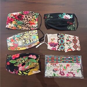 Johnny Was Colorful Patterned Face Masks Set